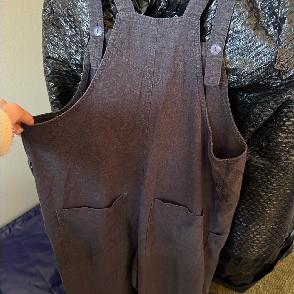 Universal Thread Black Cotton Overalls Jumpsuit